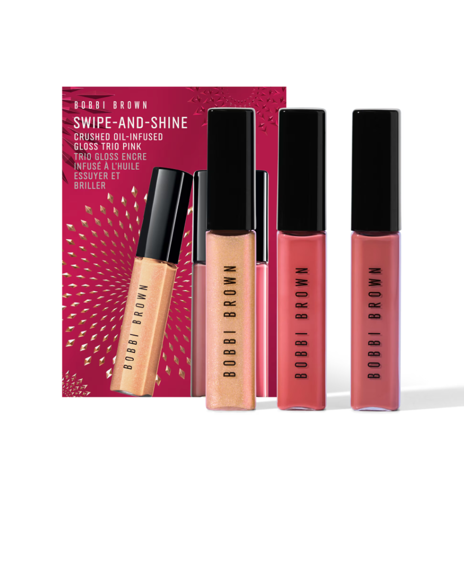 Bobbi Brown Swipe & Shine Crushed Oil-Infused Gloss Trio Pink Bobbi Brown Swipe & Shine Crushed Oil-Infused Gloss Trio Pink