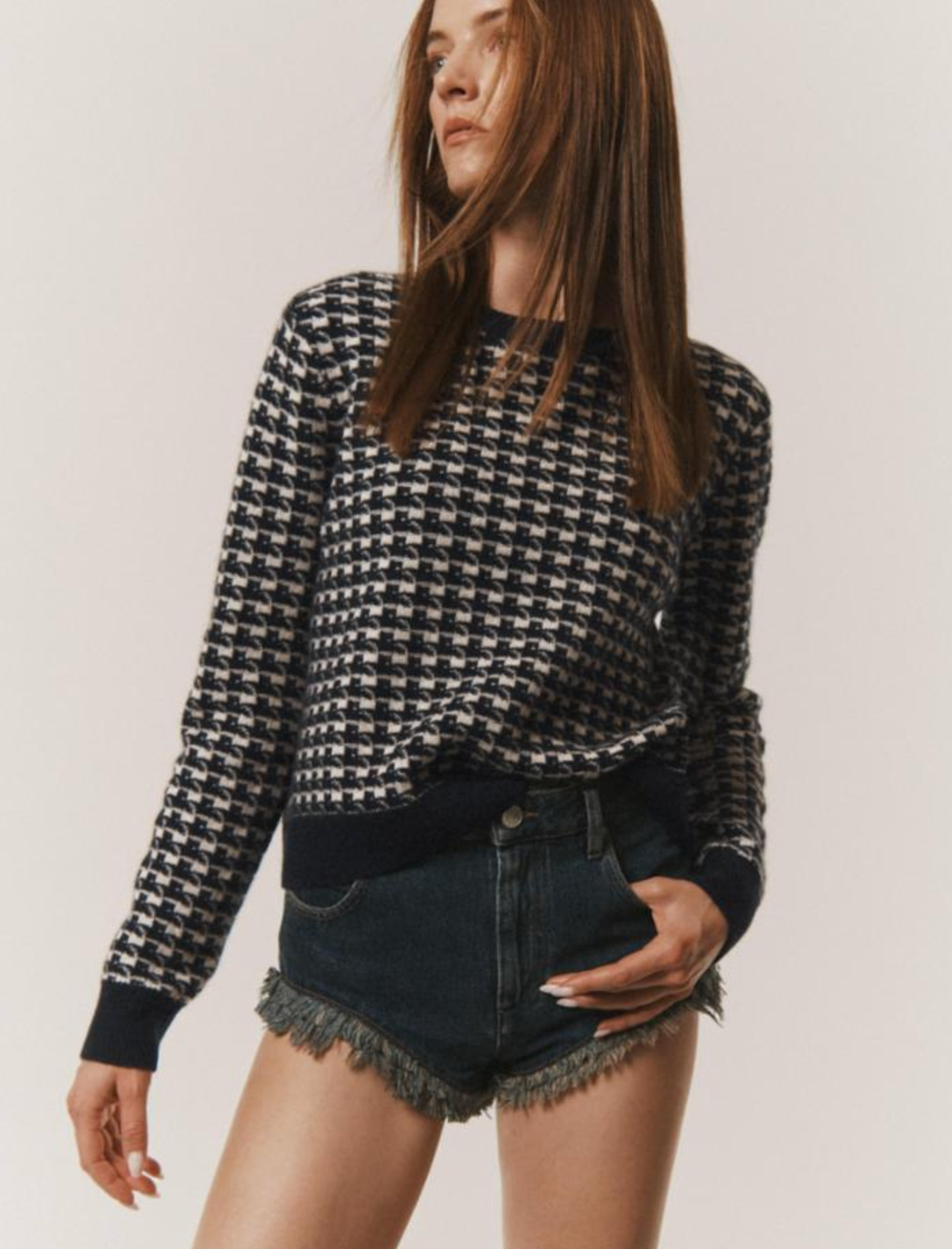 W+W Gingham Crew