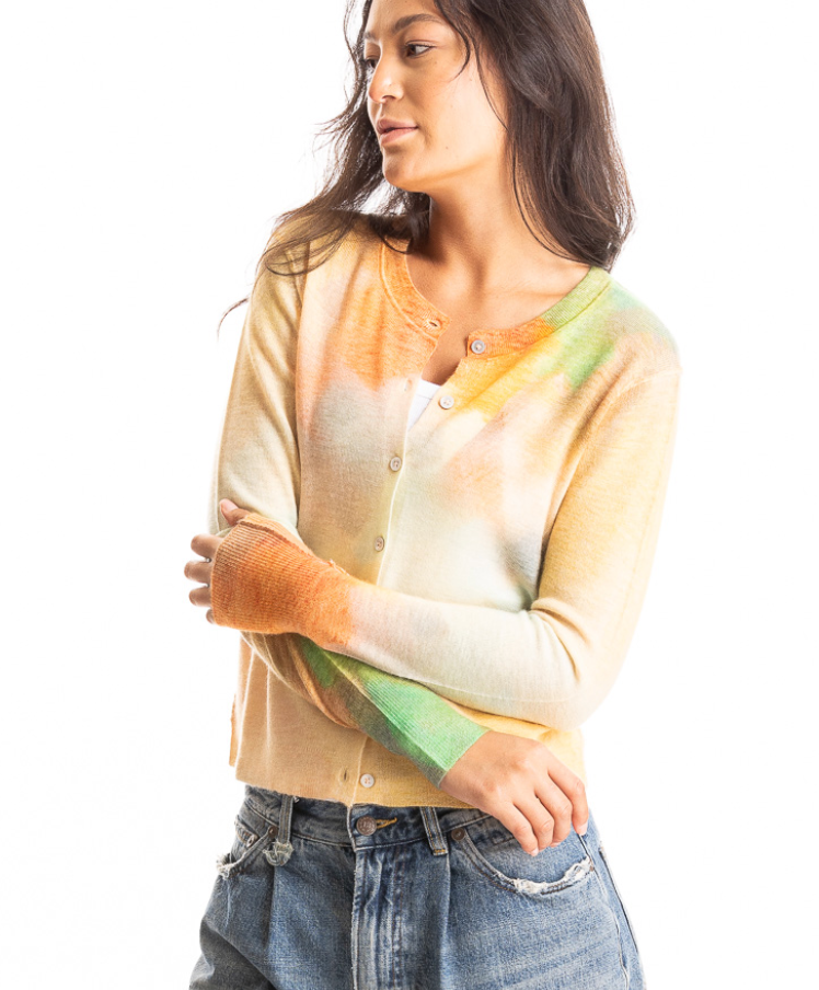 Paychi Guh Painted Cardi