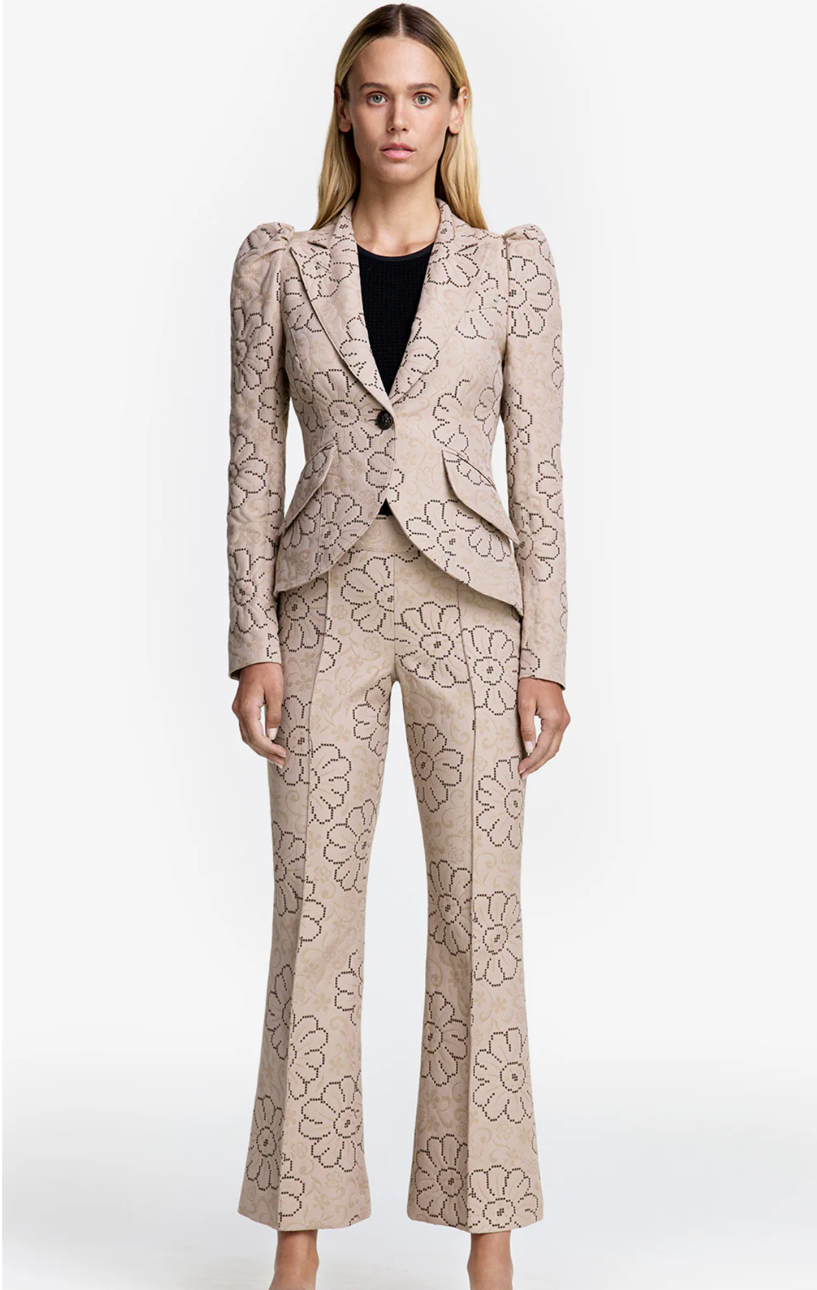 Smythe Cropped Pintuck Pant
