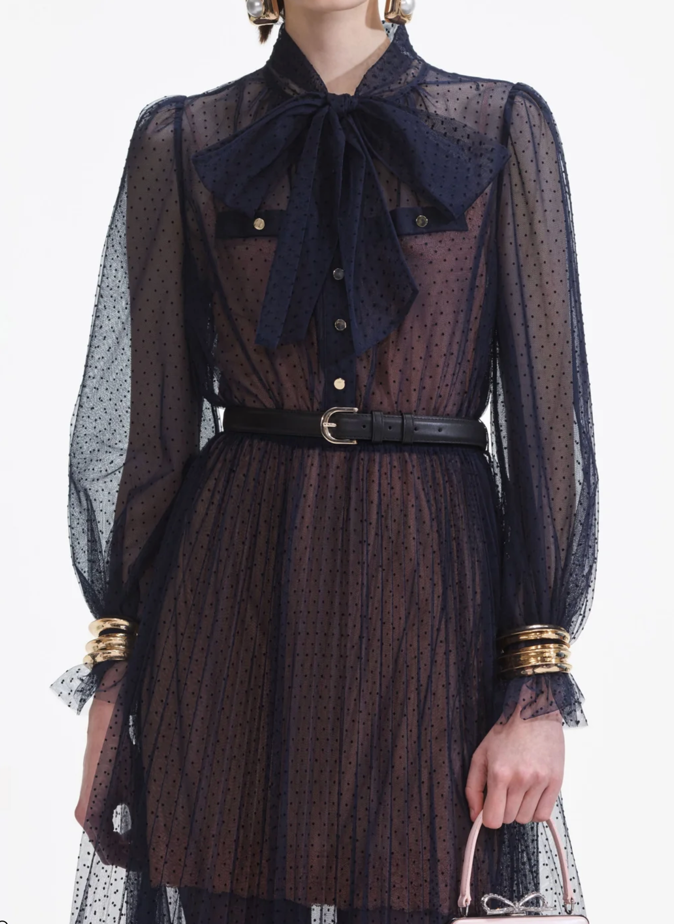 Self Portrait Dot Mesh Dress