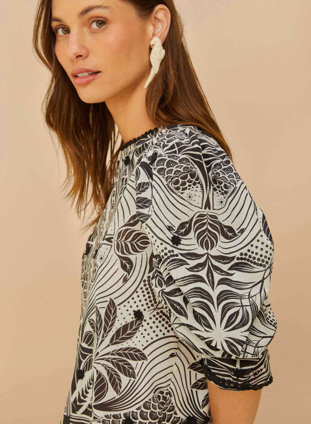 Farm Rio Scarf Blouse