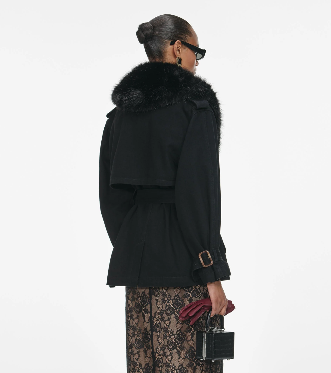 Self Portrait Denim Fur Jacket
