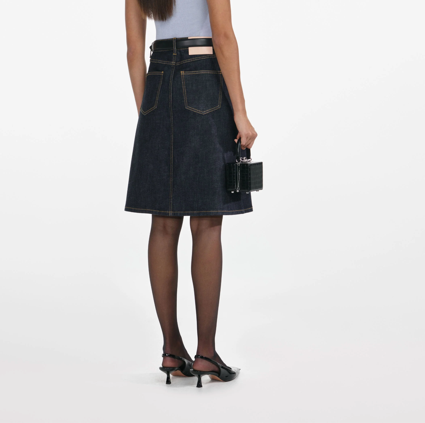 Self Portrait Denim Skirt