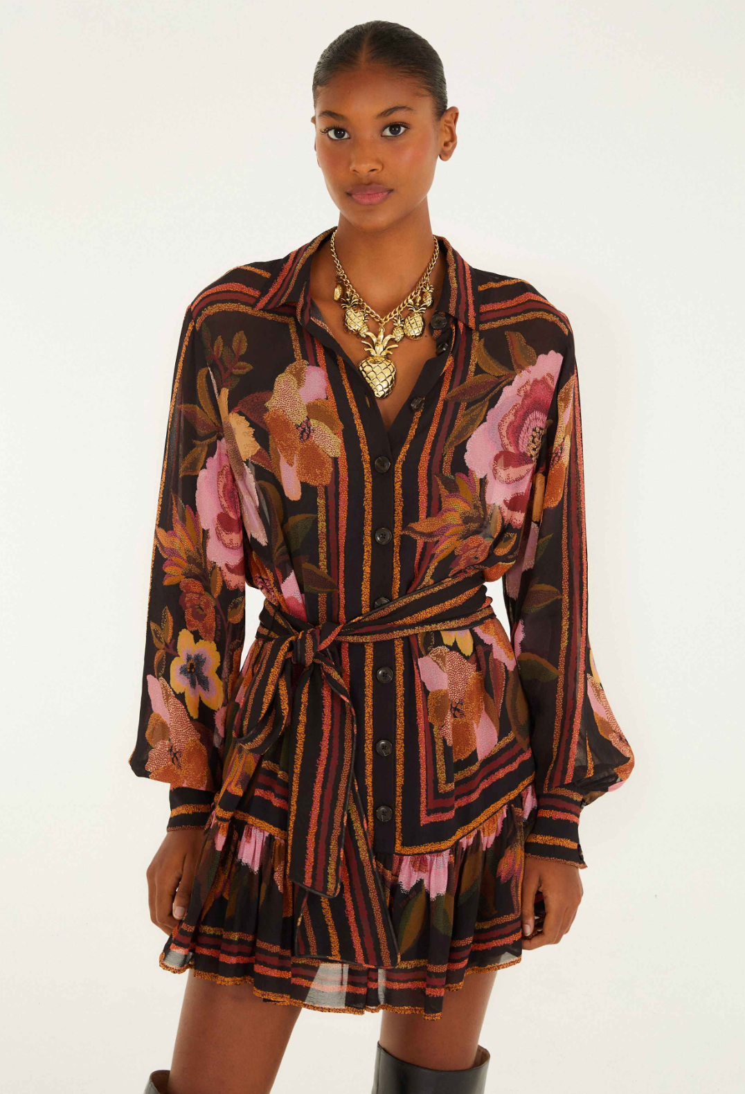 Farm Rio Flowers Mini Dress