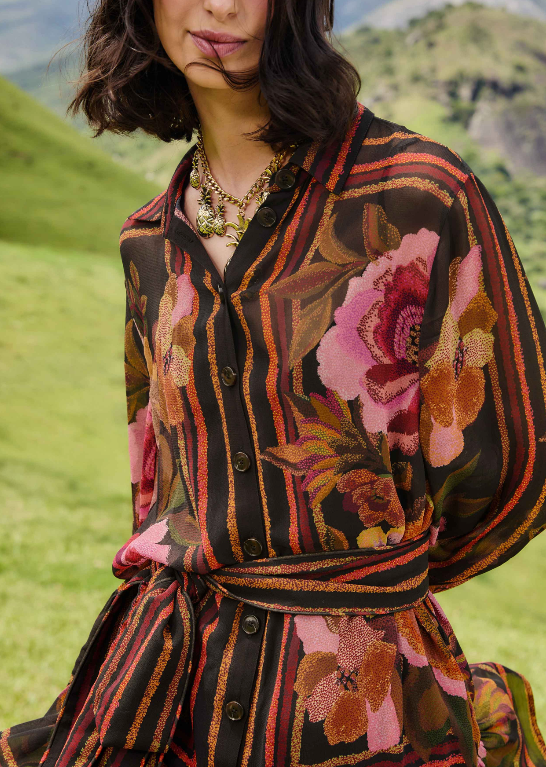 Farm Rio Flowers Mini Dress