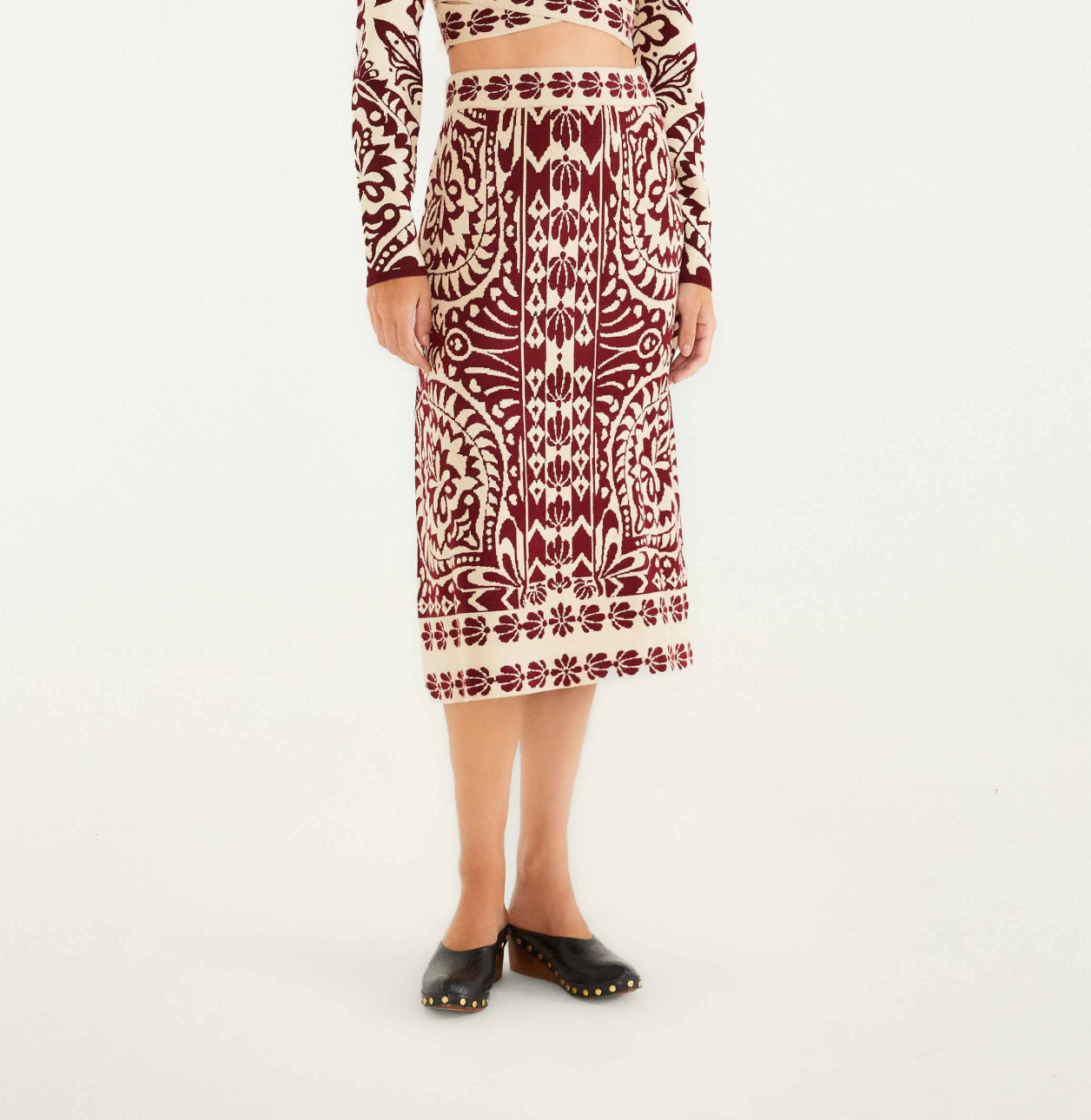 Farm Rio Pineapple Midi Skirt
