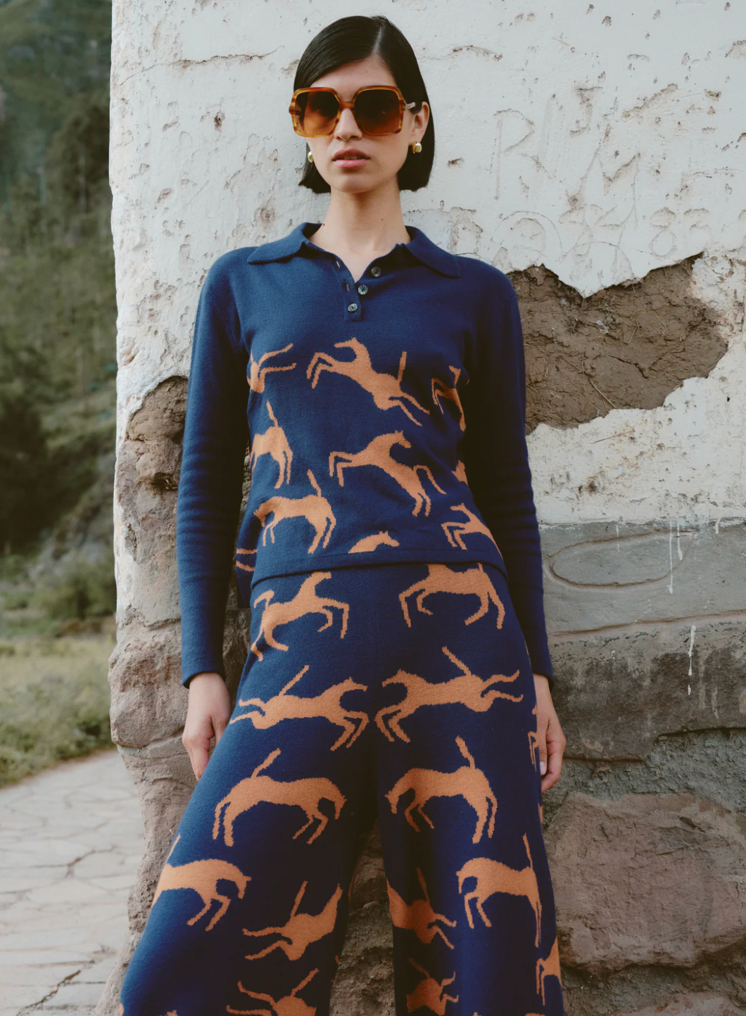 Carolina K Horse Reversible Sweater