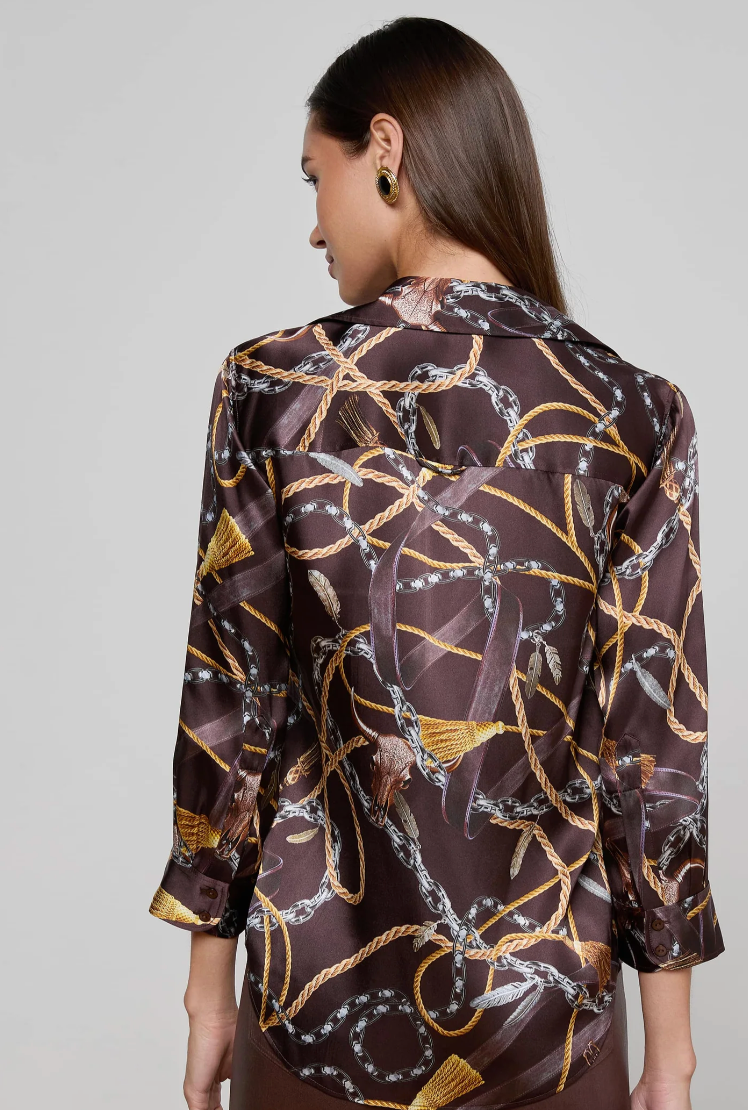 L'Agence Dani 3/4 Slv Blouse