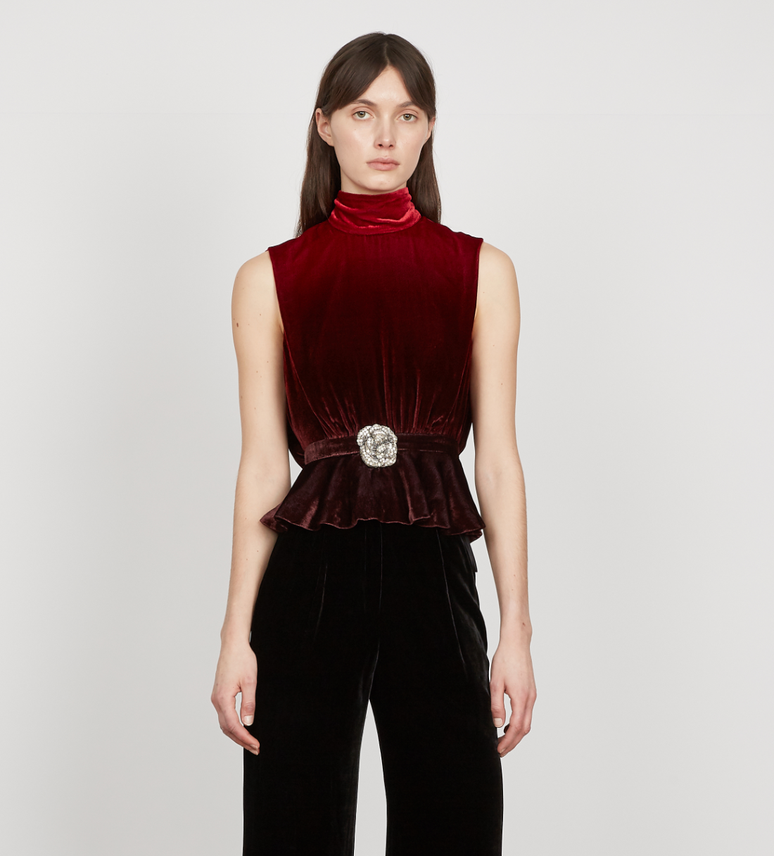 Saloni Fleur Velvet Top