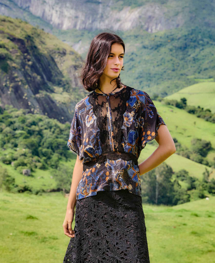 Farm Rio Bouquet Blouse
