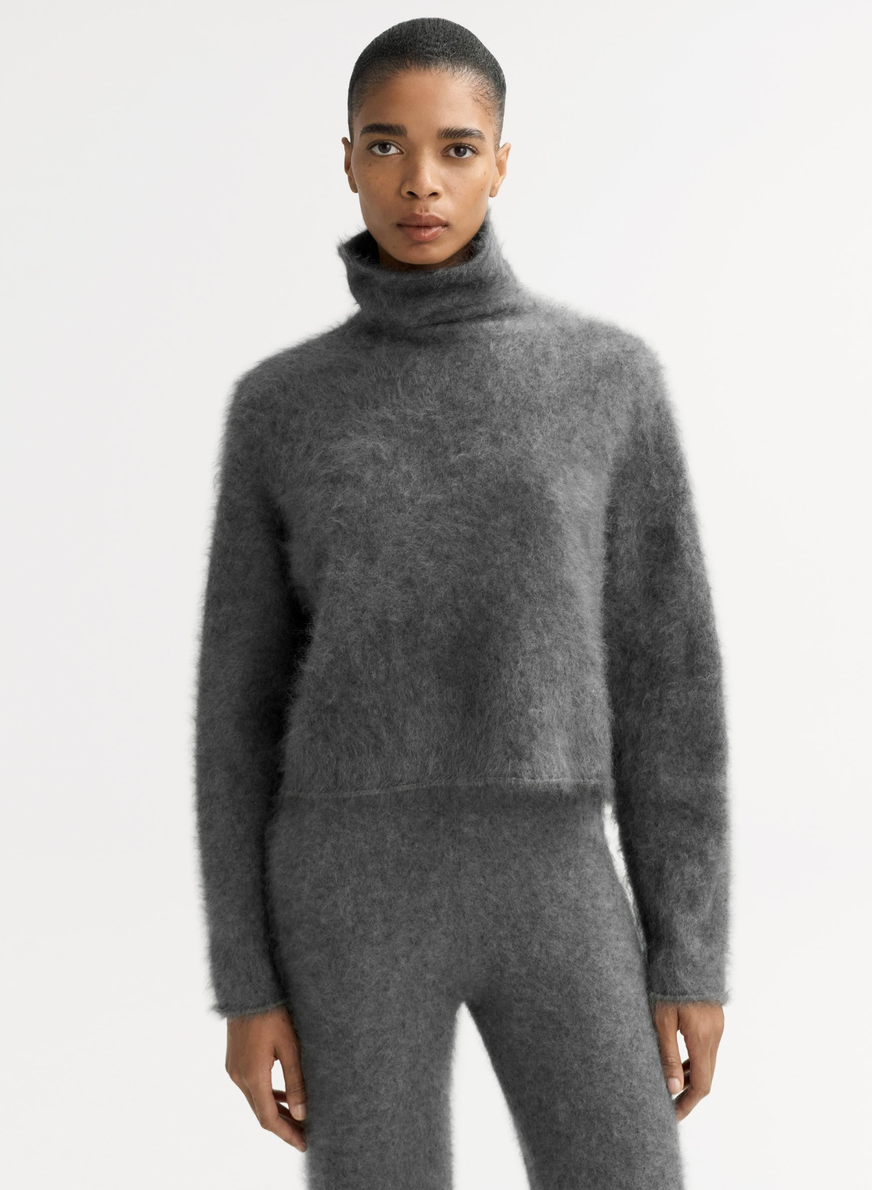 Soft Goat Brushed Turtleneck