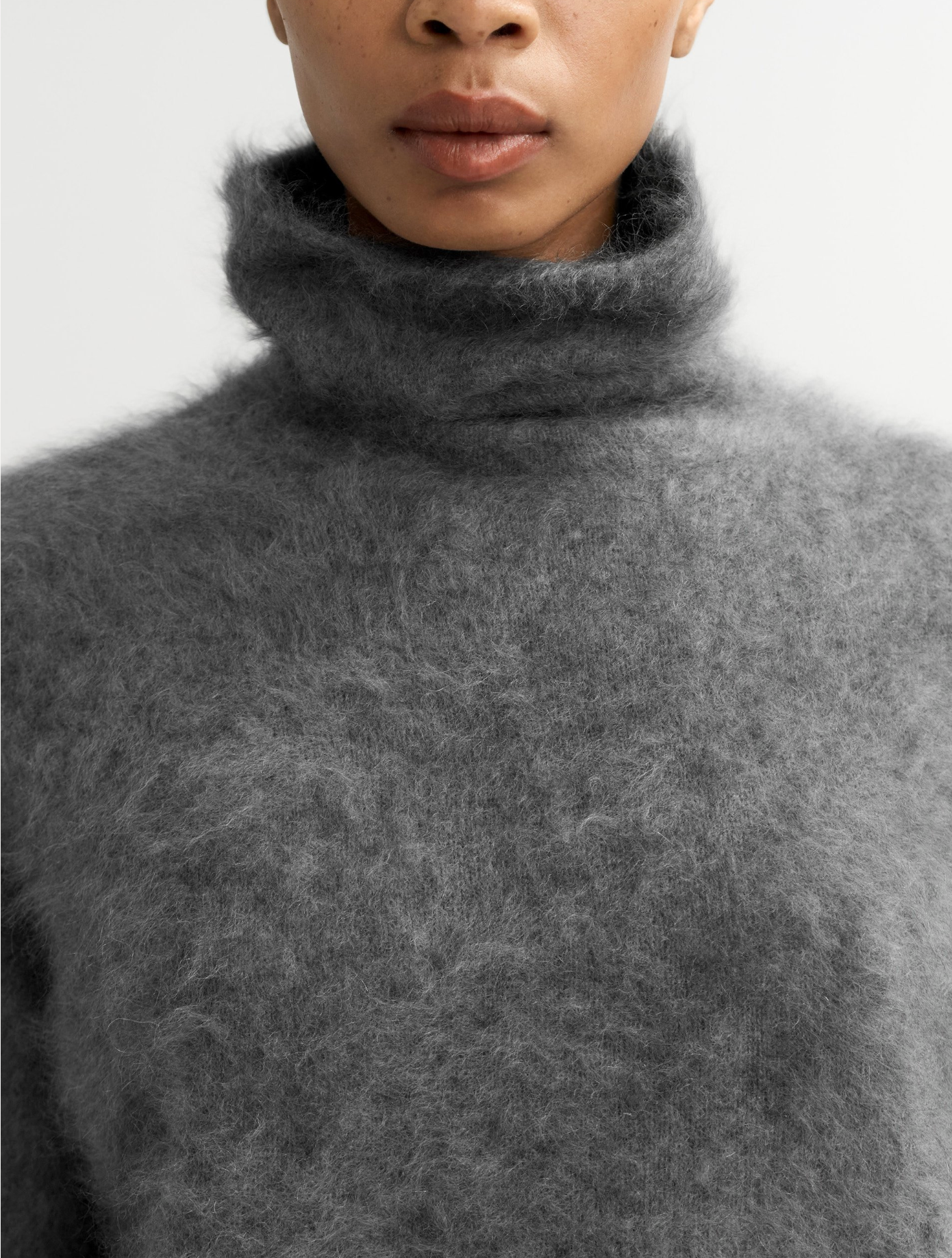Soft Goat Brushed Turtleneck