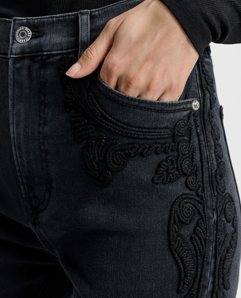 VB Crosbie Embroidered HR Wide Leg
