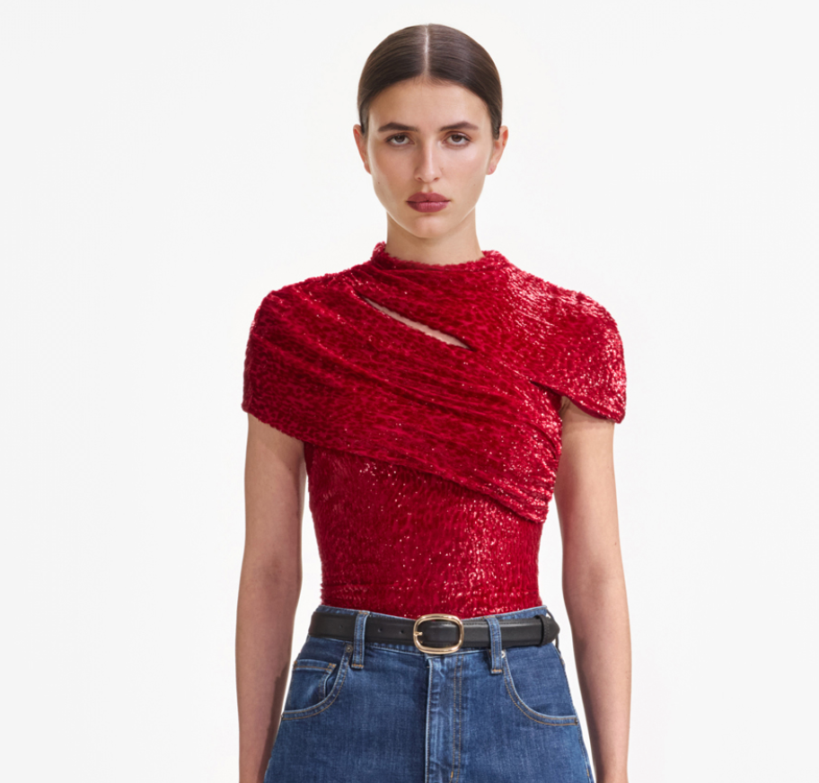 Self Portrait Cut Out Top