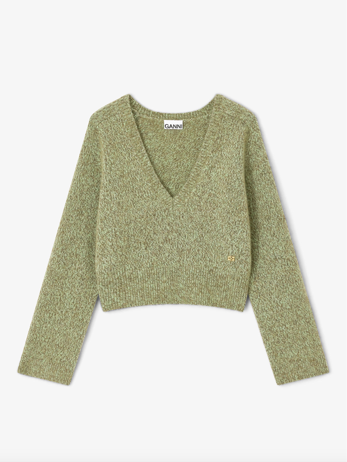 GANNI Deep V sweater