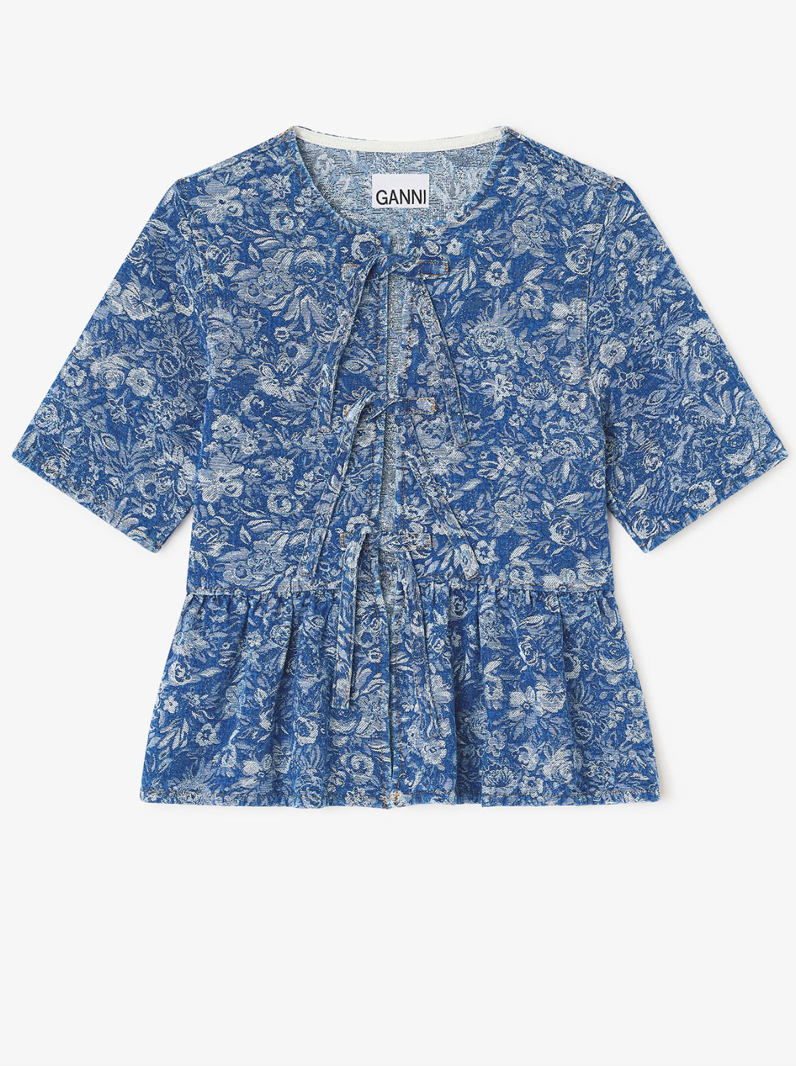 GANNI Tapestry Peplum Top