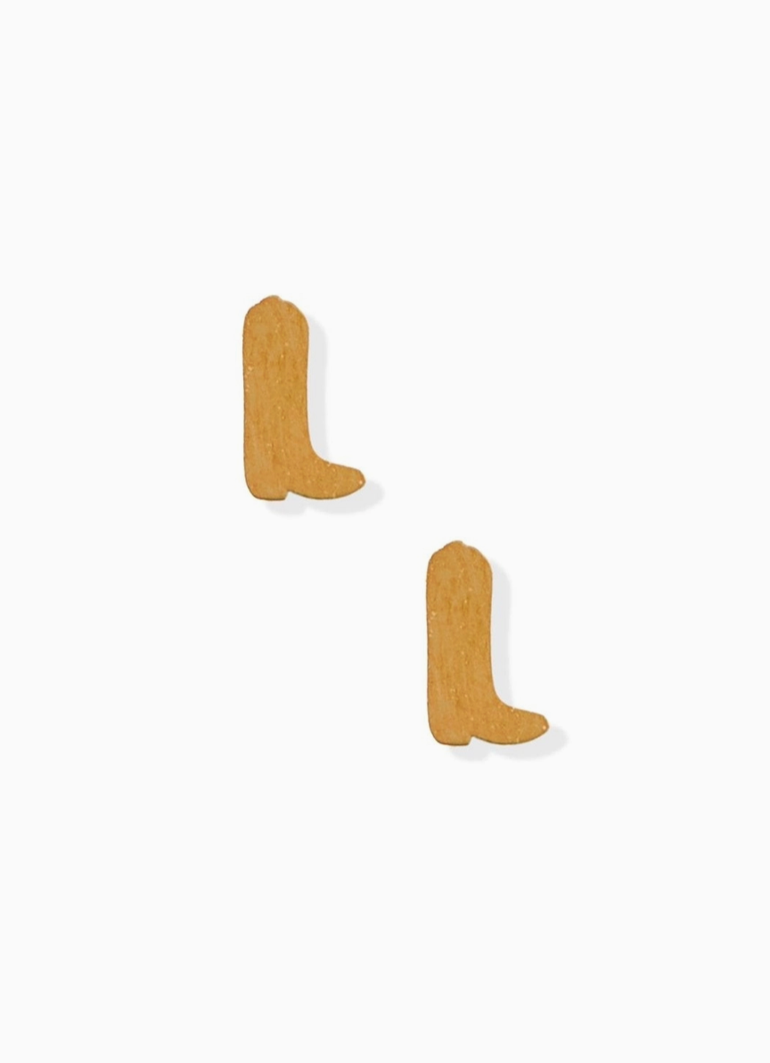 LinnyCo Screwback Stud Earrings-Petite Cowgirl