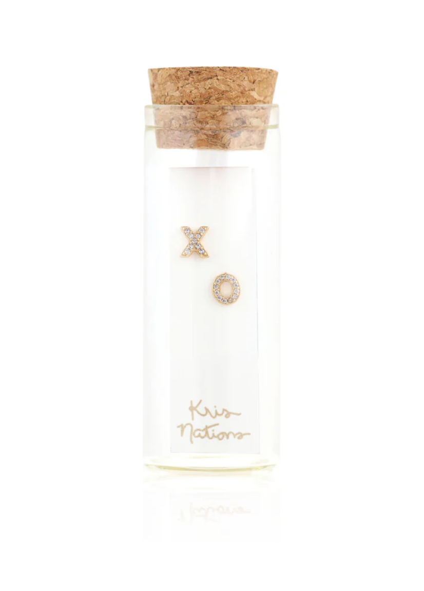 Kris Nations XO Crystal Stud