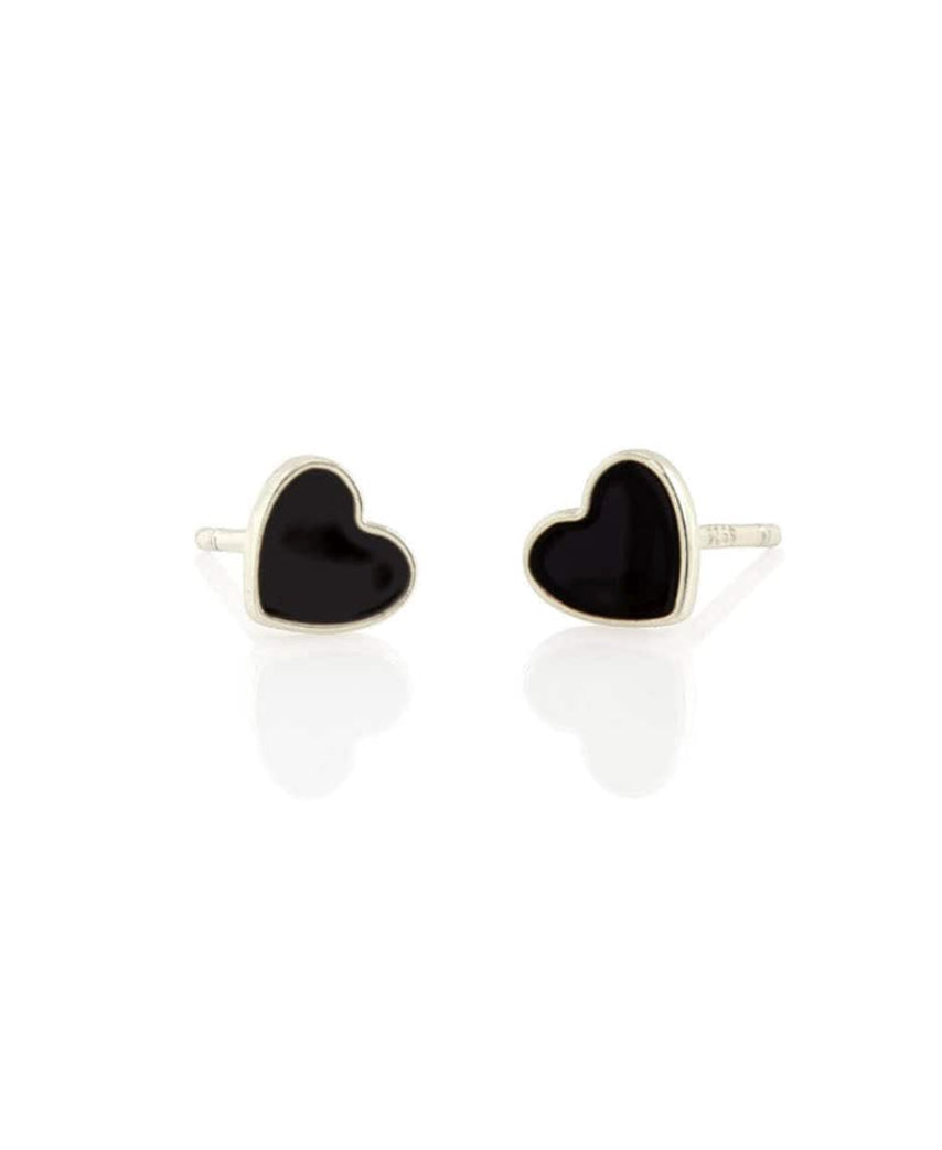 Kris Nations Petite Enamel Heart Stud Earring