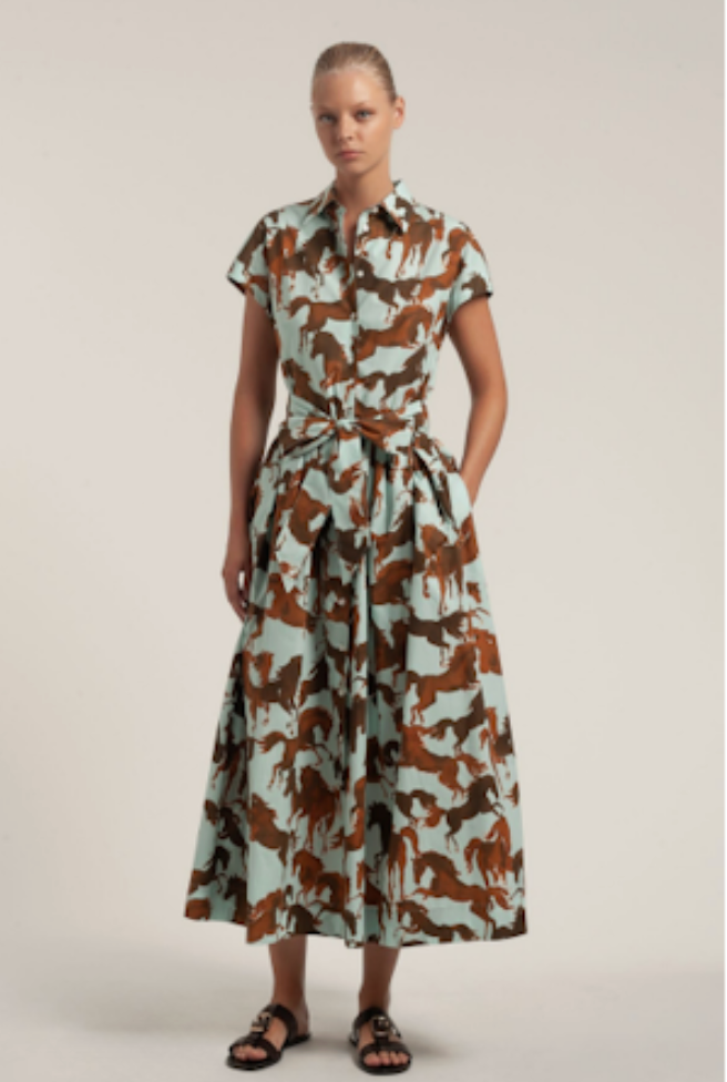 Sara Roka Horse Shirt Dress