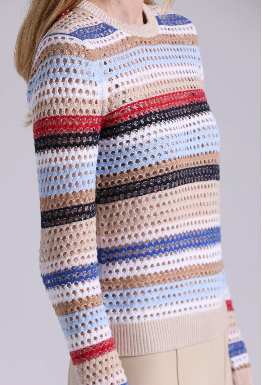 MR Stripe Mesh Sweater
