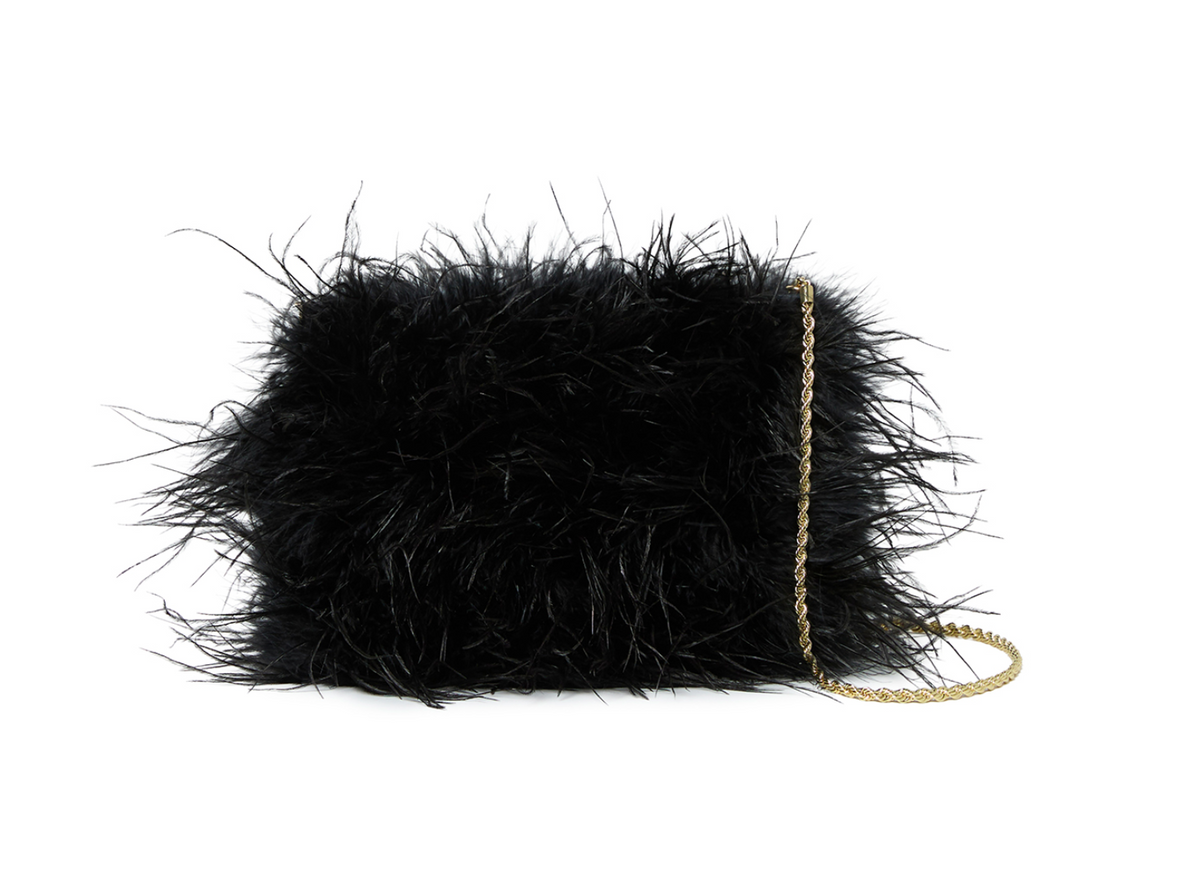 LR Zahara Feather Clutch