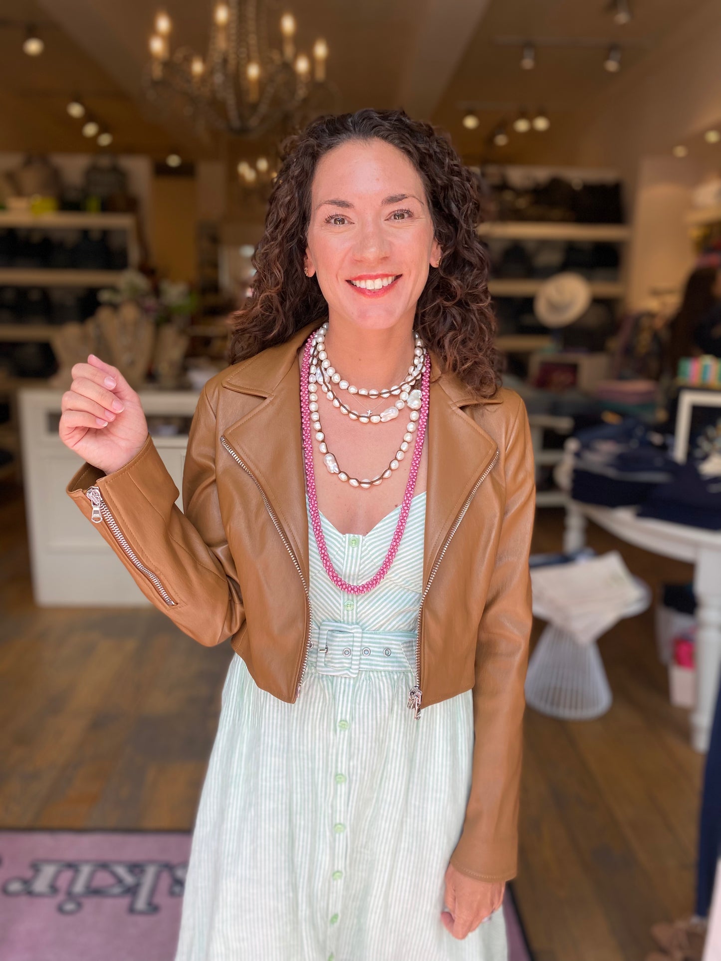 Susan Bender Cropped Moto Jacket