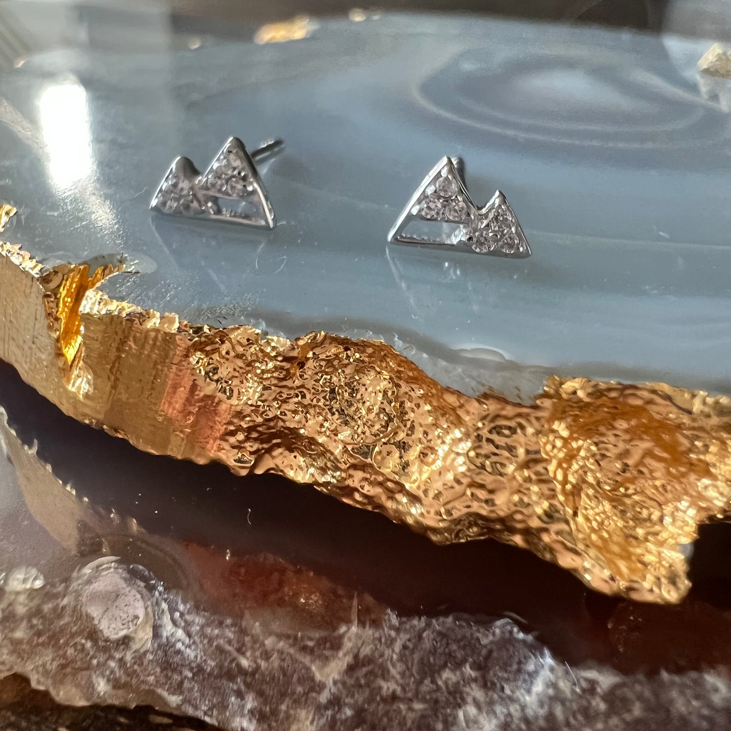 Ashley Schenkein Denver Pave Mountain Earrings