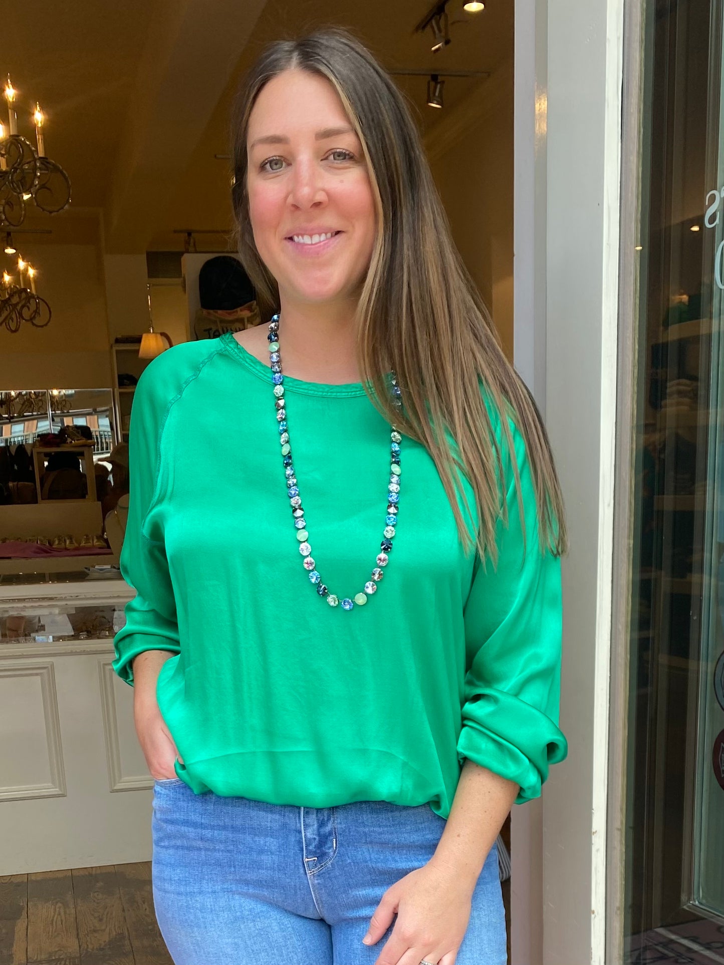 AQC Satin L/S Blouse