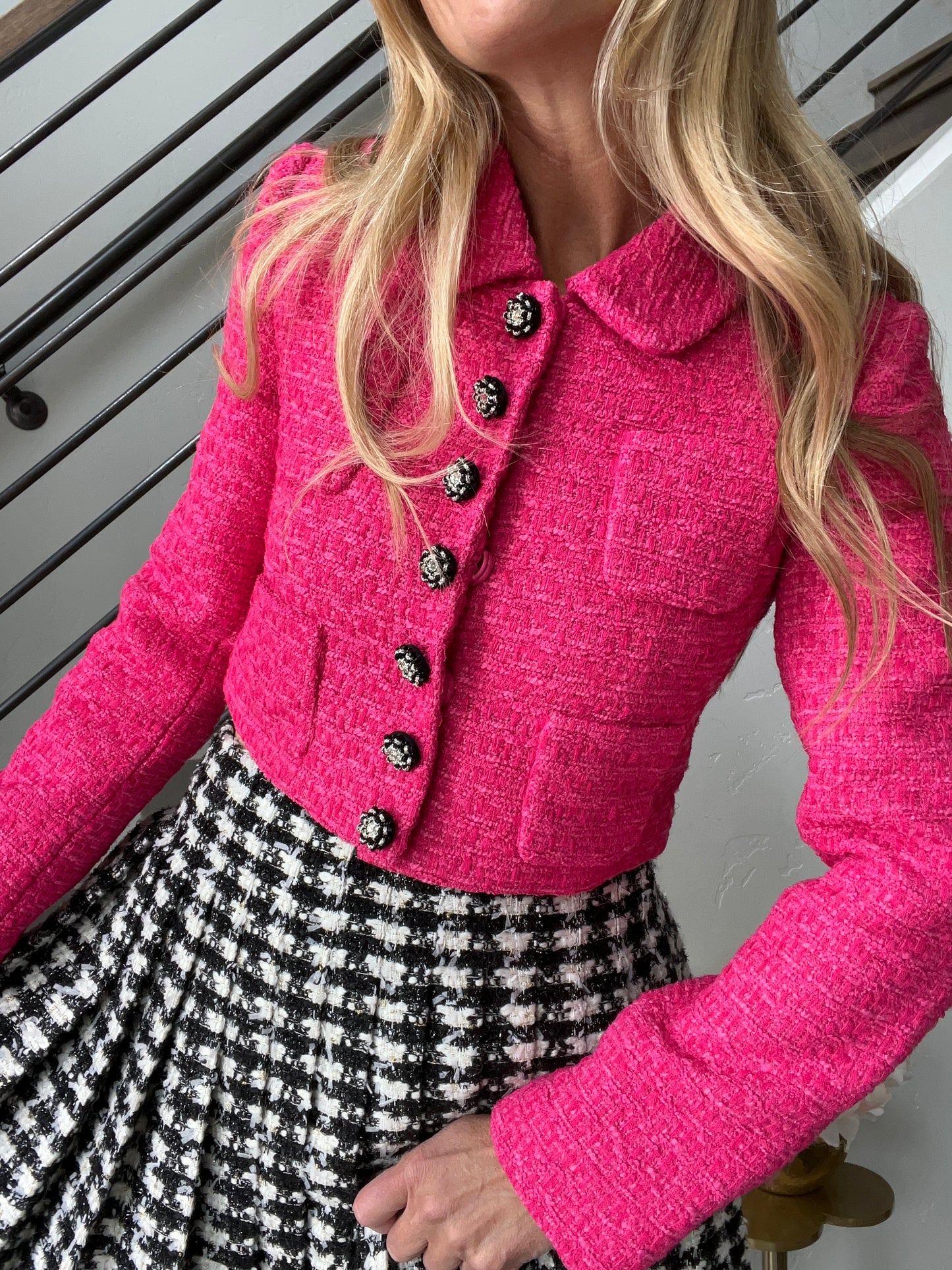 self-portrait Boucle Jacket