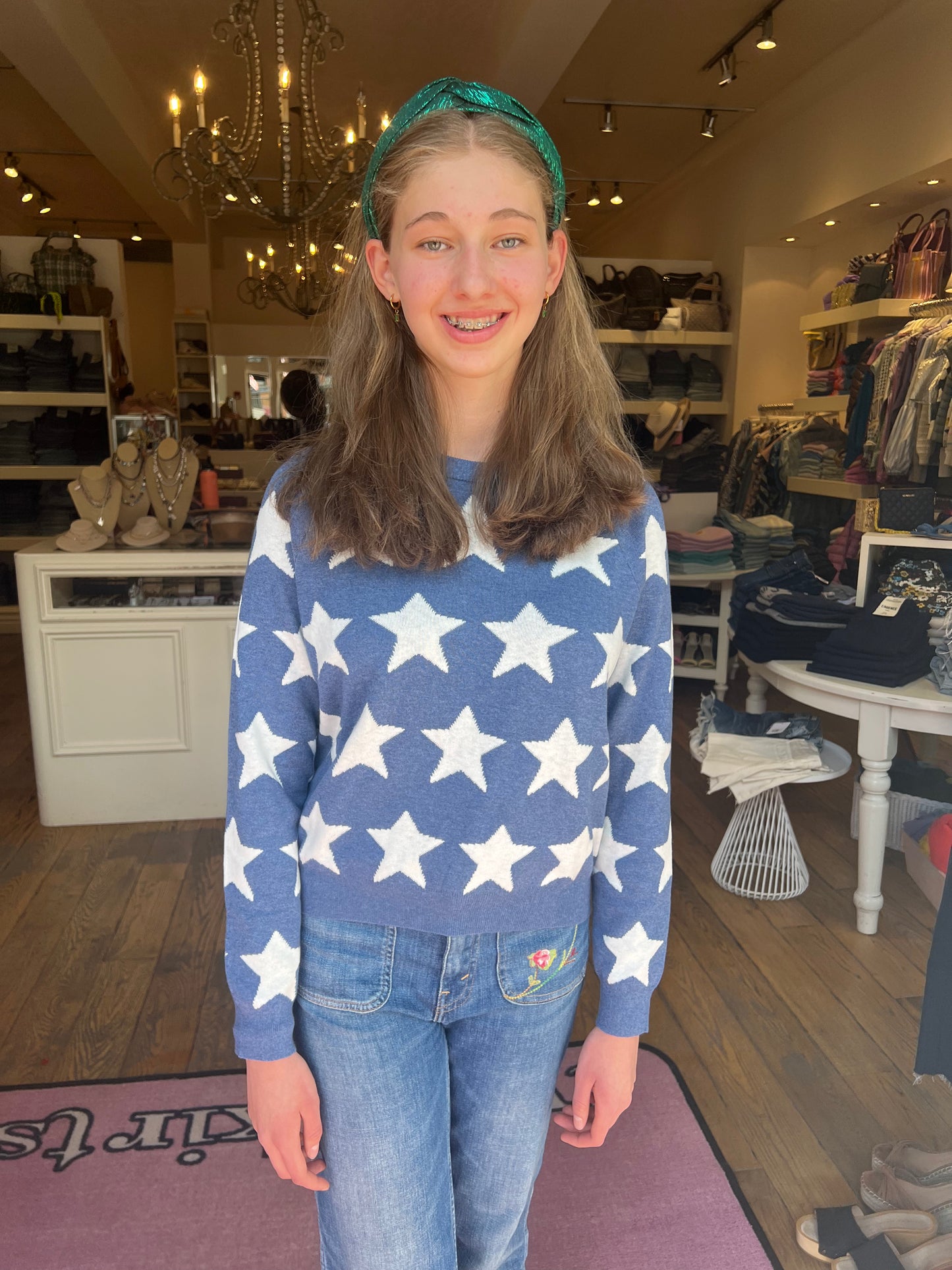 MR Star Jacquard Crew Sweater
