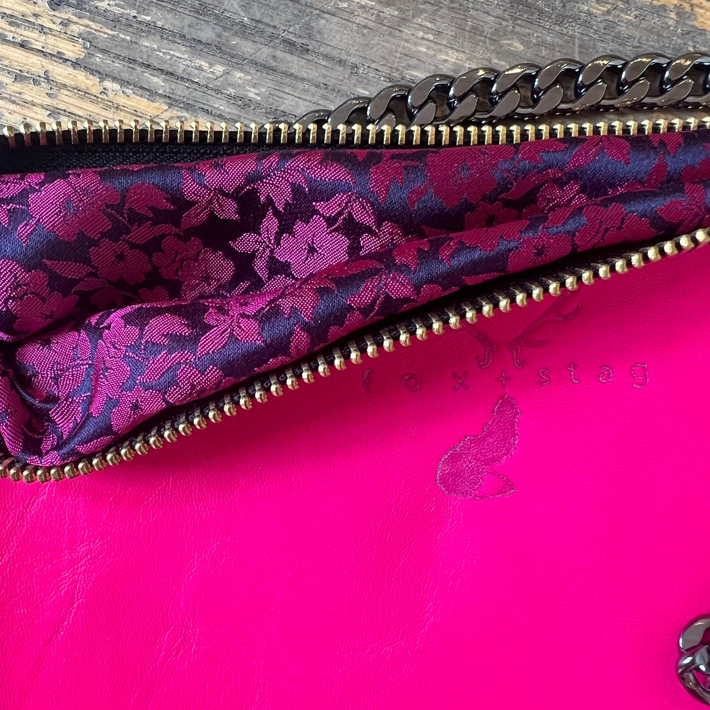 Fox + Stag Leather Clutch