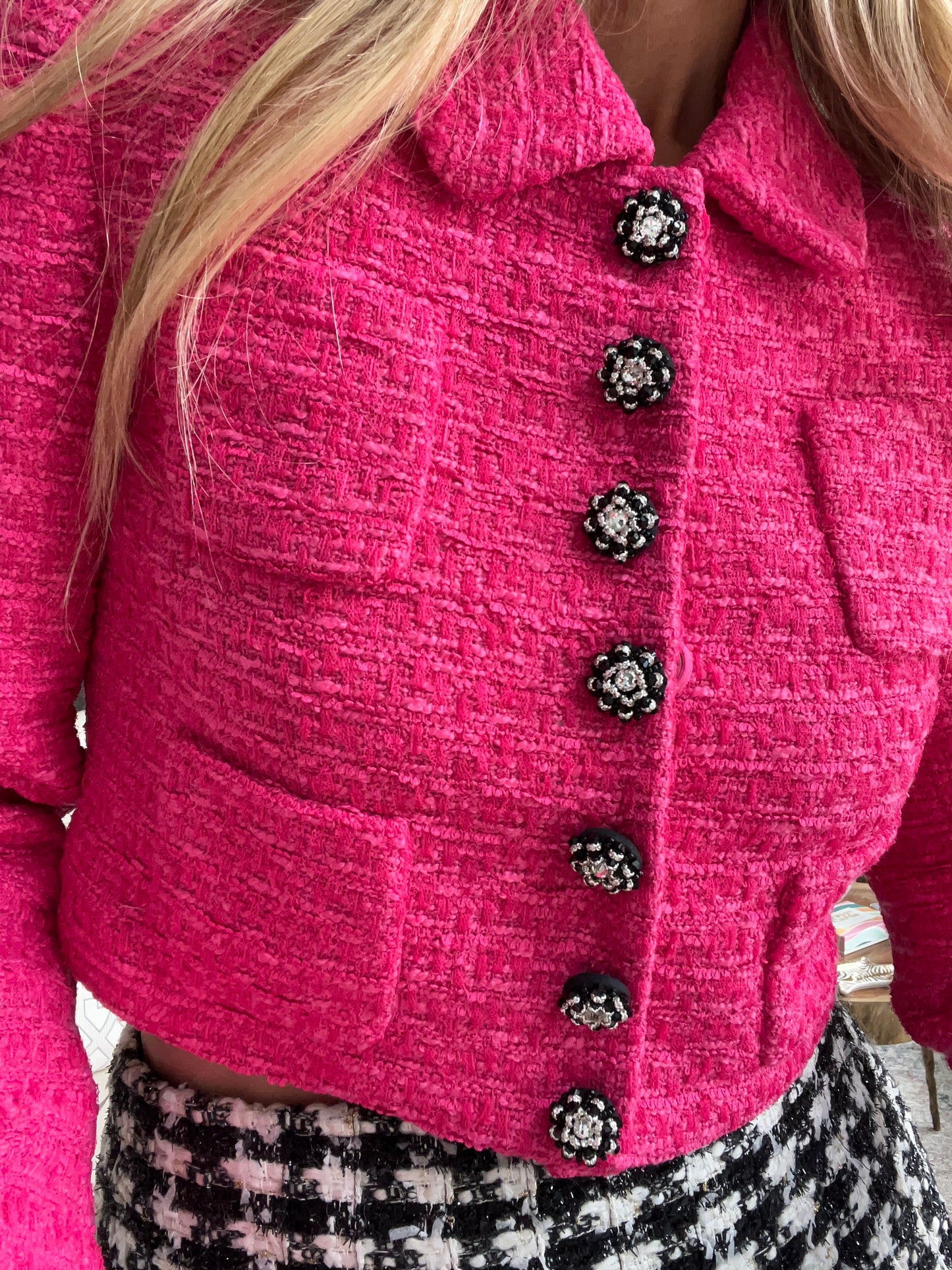 self-portrait Boucle Jacket