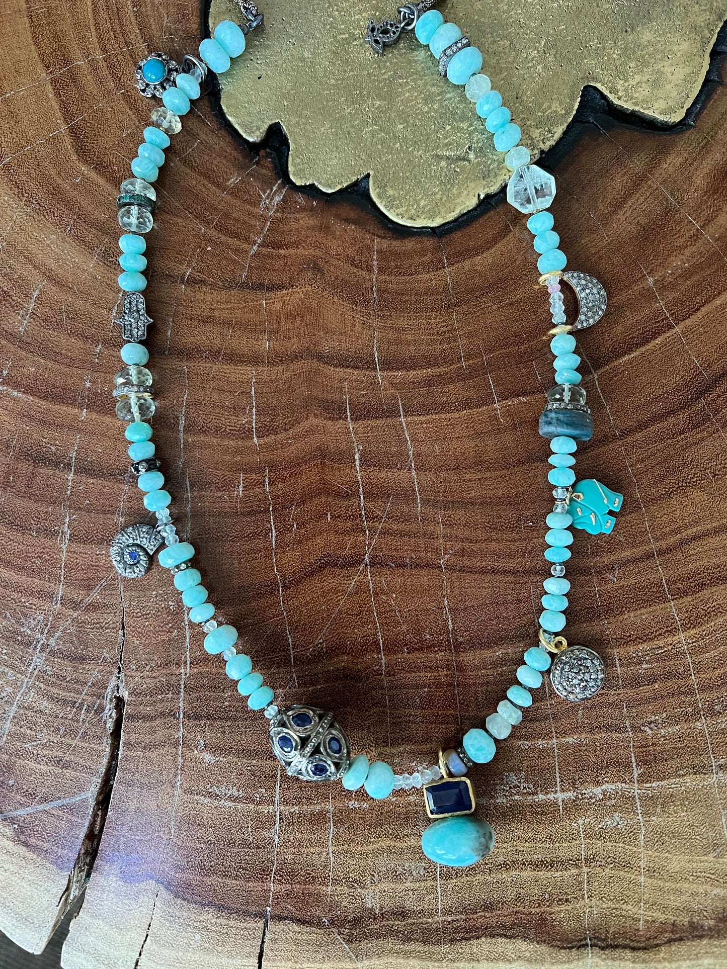 Patricia Arango Amazonite Charm Necklace