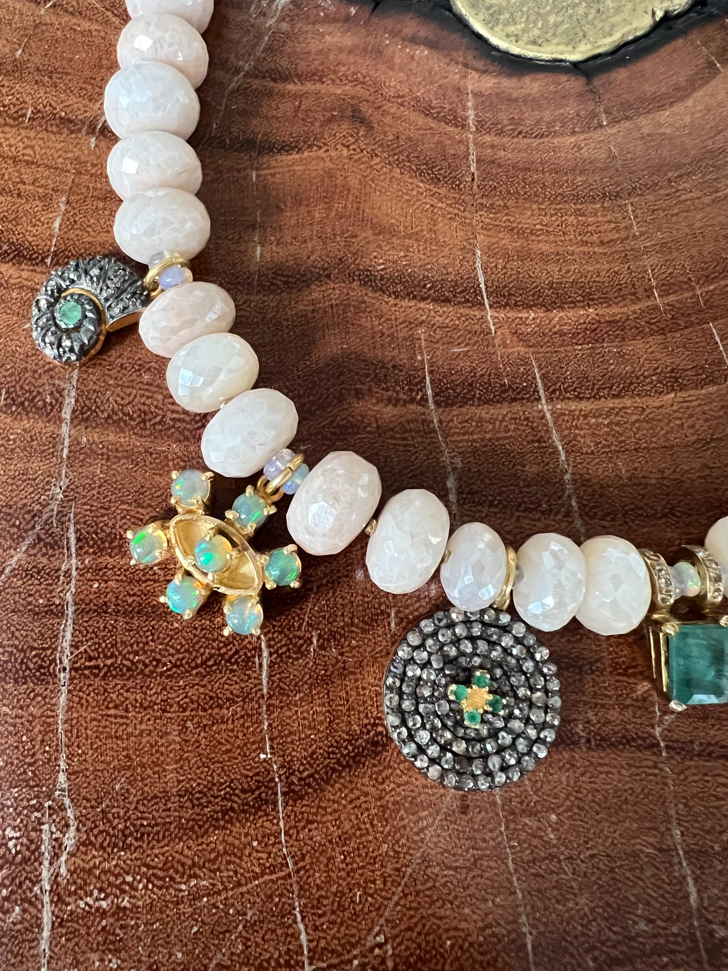 Patricia Arango Moonstone Charm Necklace