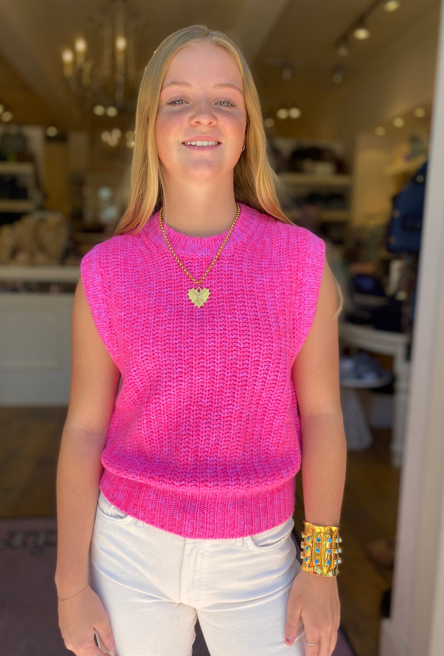 W+W Cashmere Air Plush Ribbed Vest