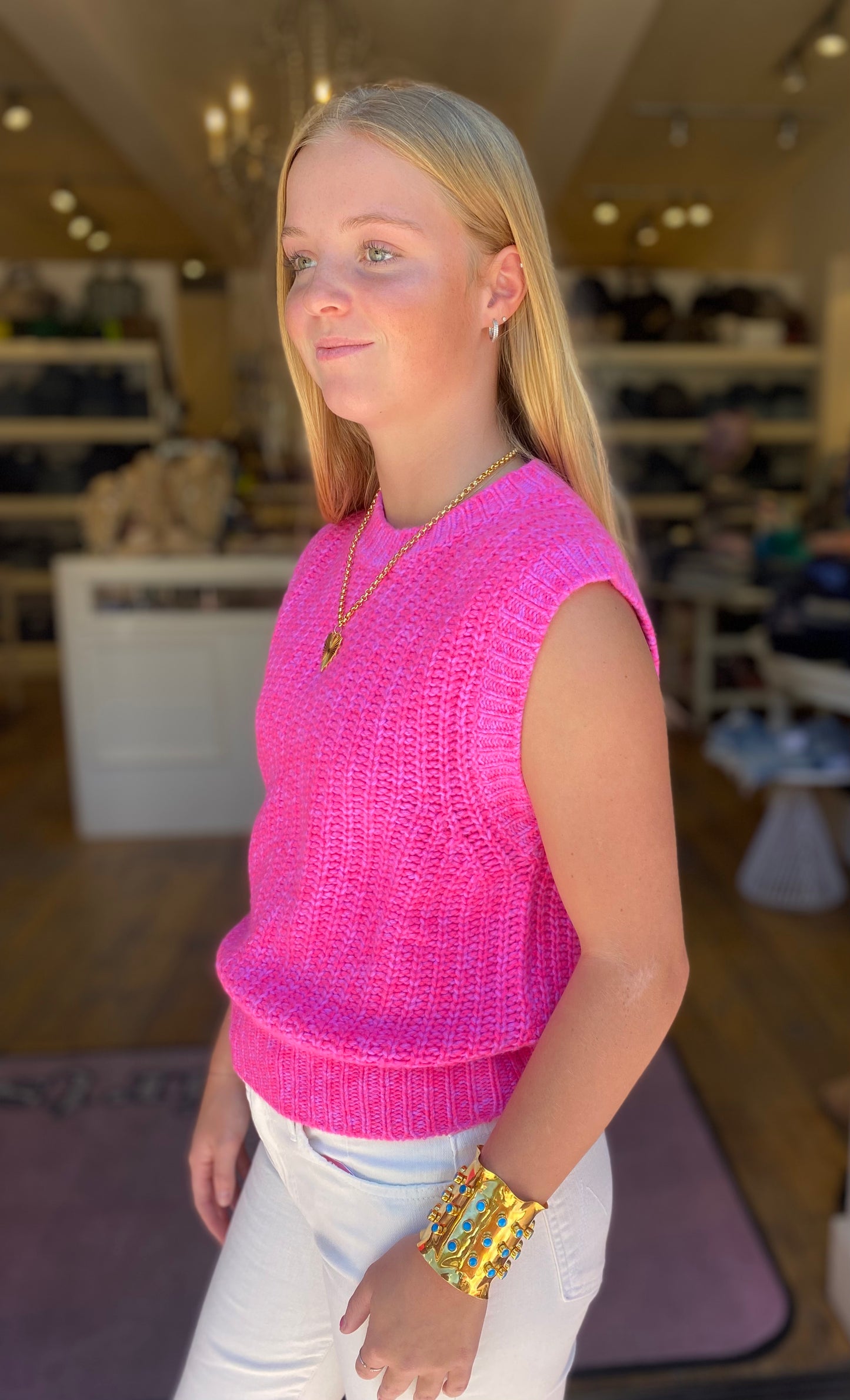 W+W Cashmere Air Plush Ribbed Vest