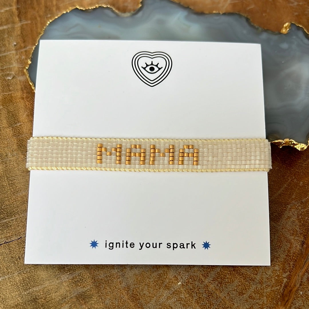 Hart "Mama" Small Beaded Bracelet