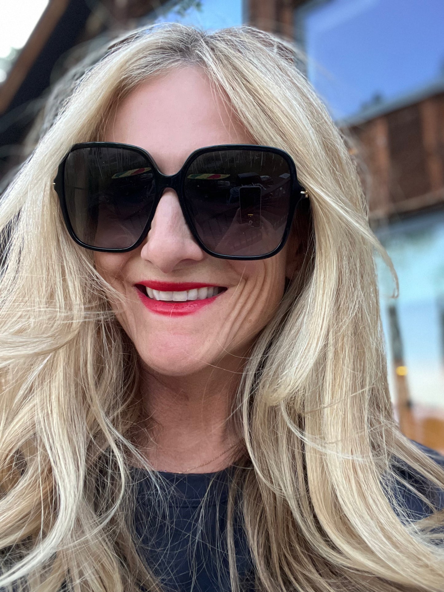 GG Large Black Light Sunglasses