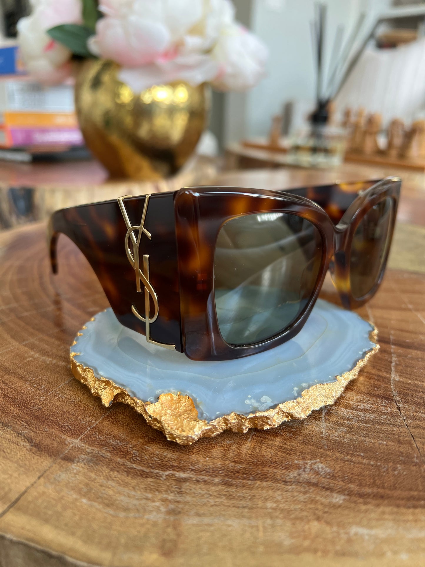 YSL Tort Blaze Sunglasses