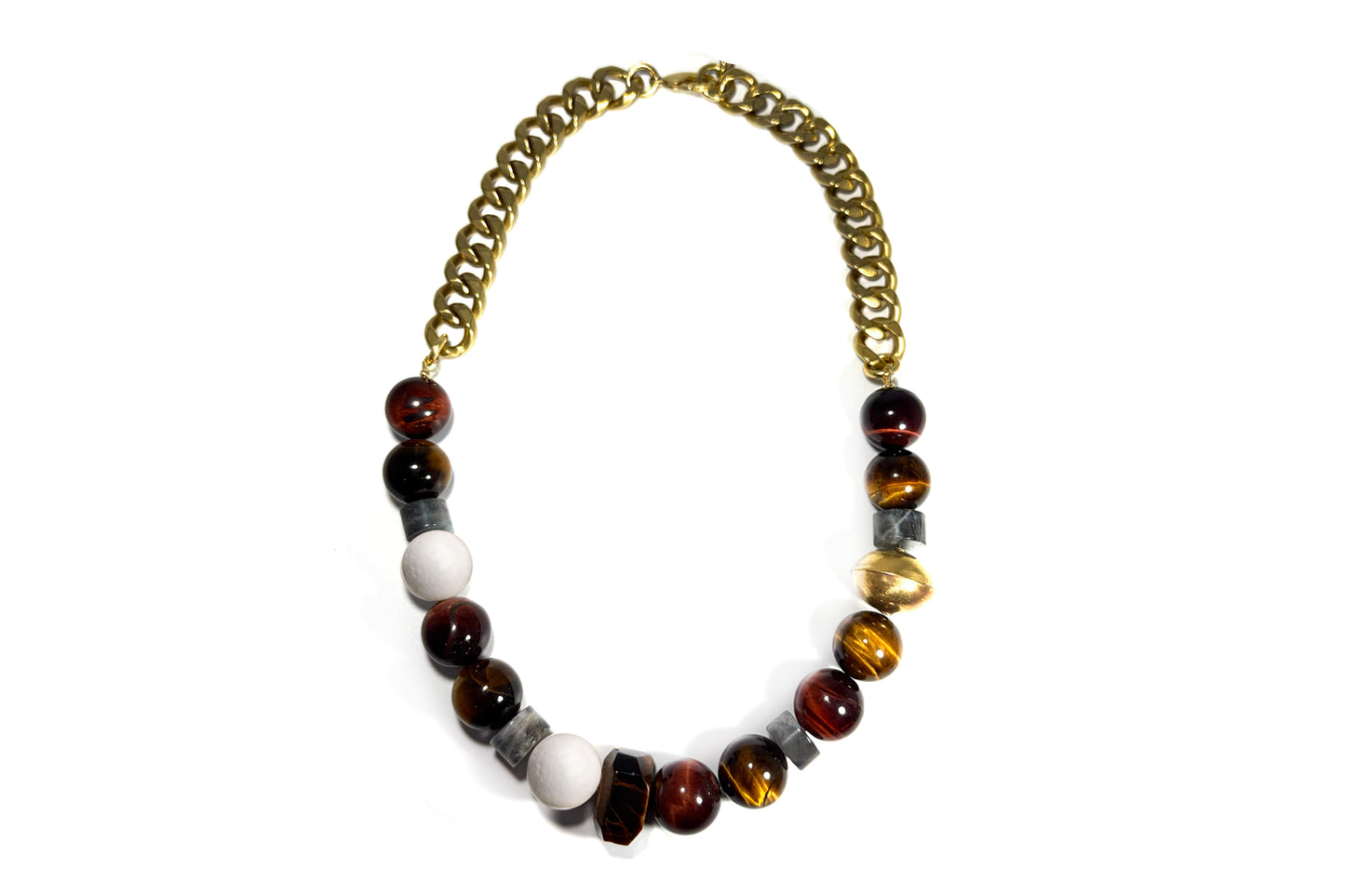 Rachel Nathan Big Beaded: Tiger's Eye necklace, alternate full view