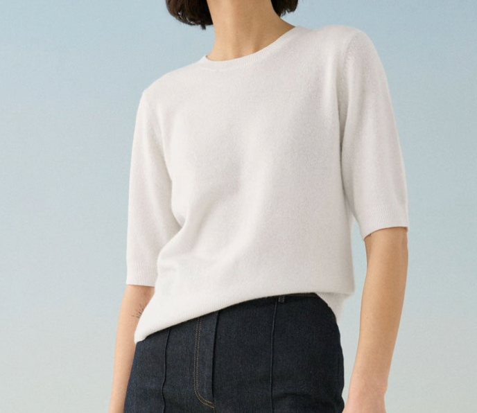 W+W Cashmere Elbow Crew