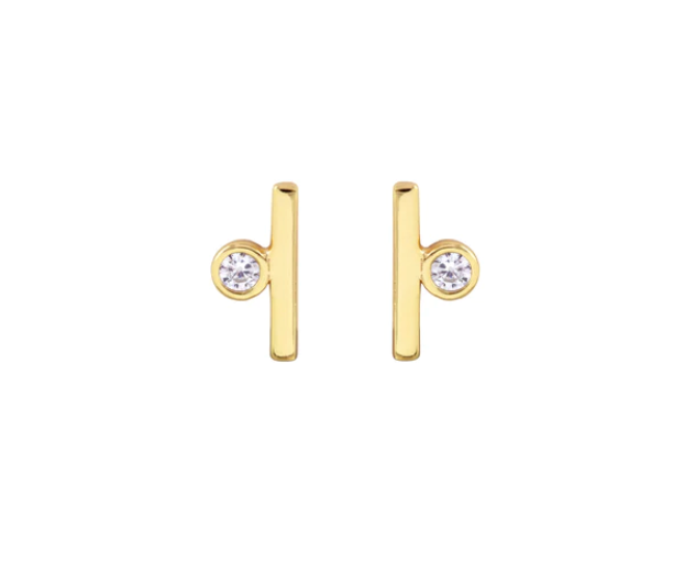 Kris Nations Bar w/Crystal Stud Earring