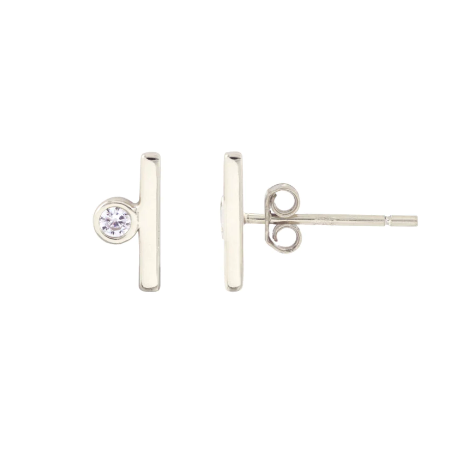 Kris Nations Bar w/Crystal Stud Earring