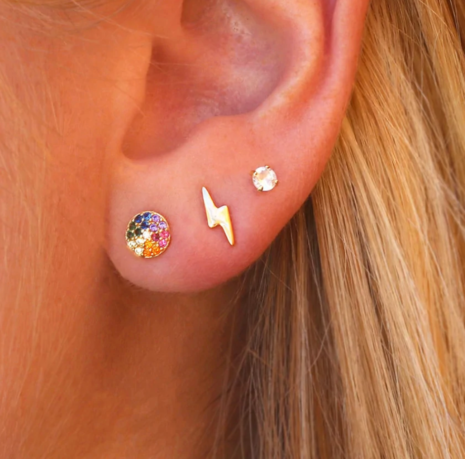 Kris Nations Rainbow Round Stud Earring
