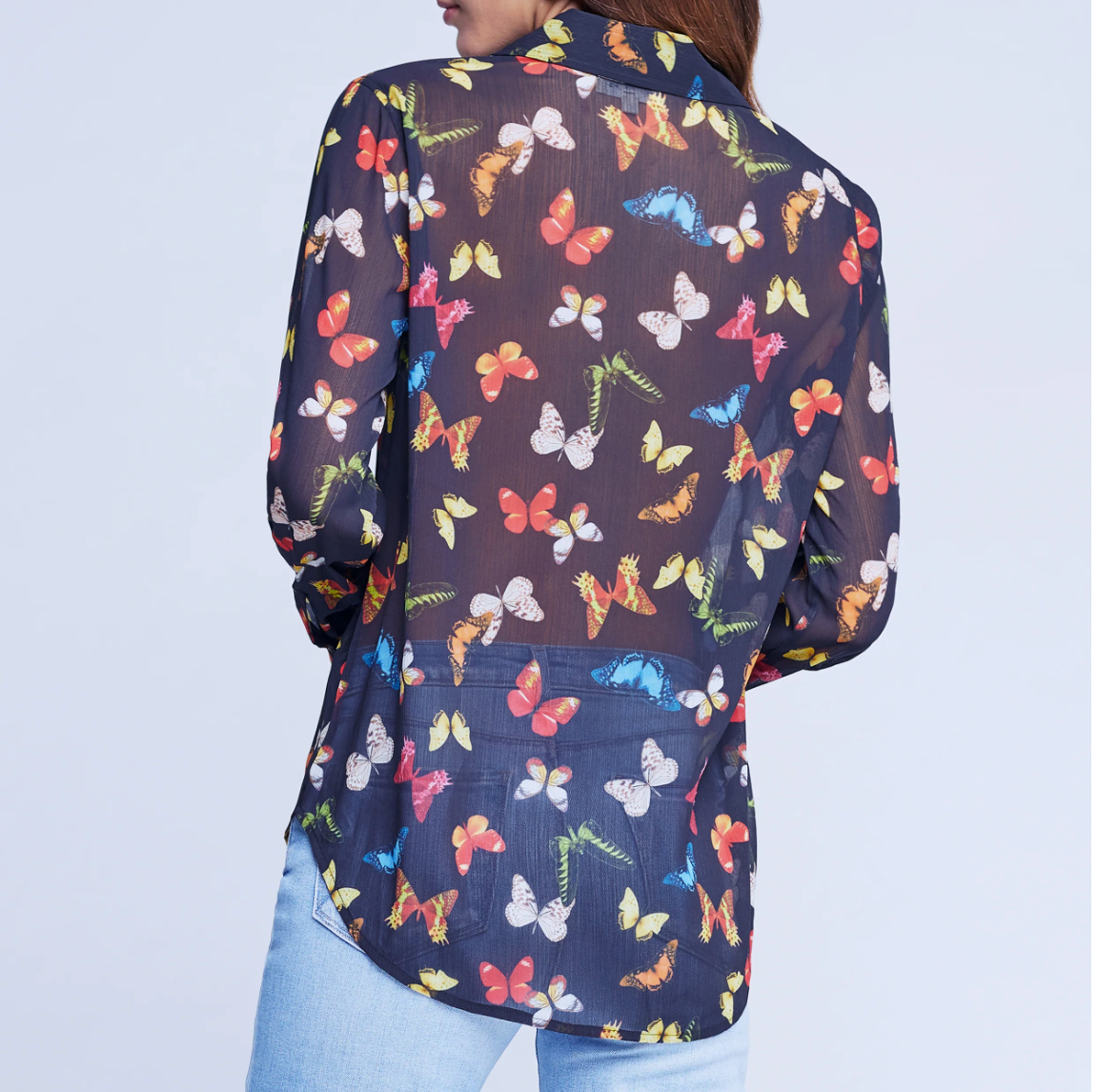 L'Agence Laurent Butterflies Blouse
