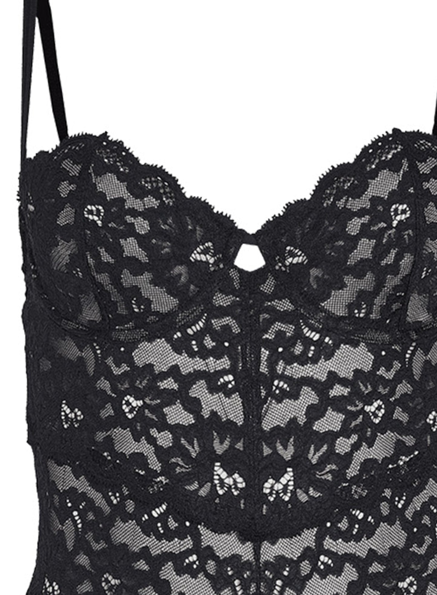 Fleur Du Mal Charlotte Lace Balconette Bodysuit
