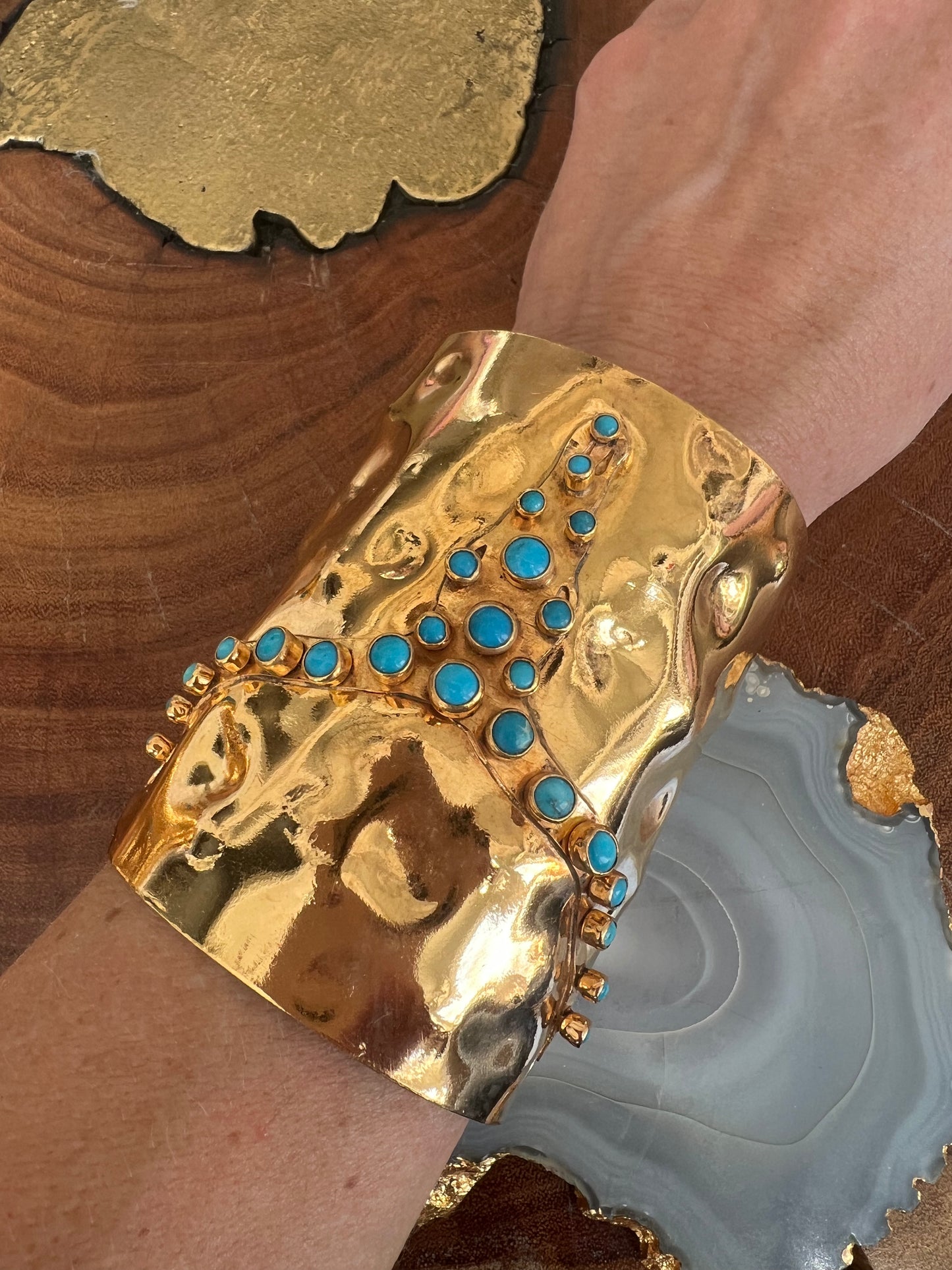 Kate Swail Turquoise Longhorn Cuff Large