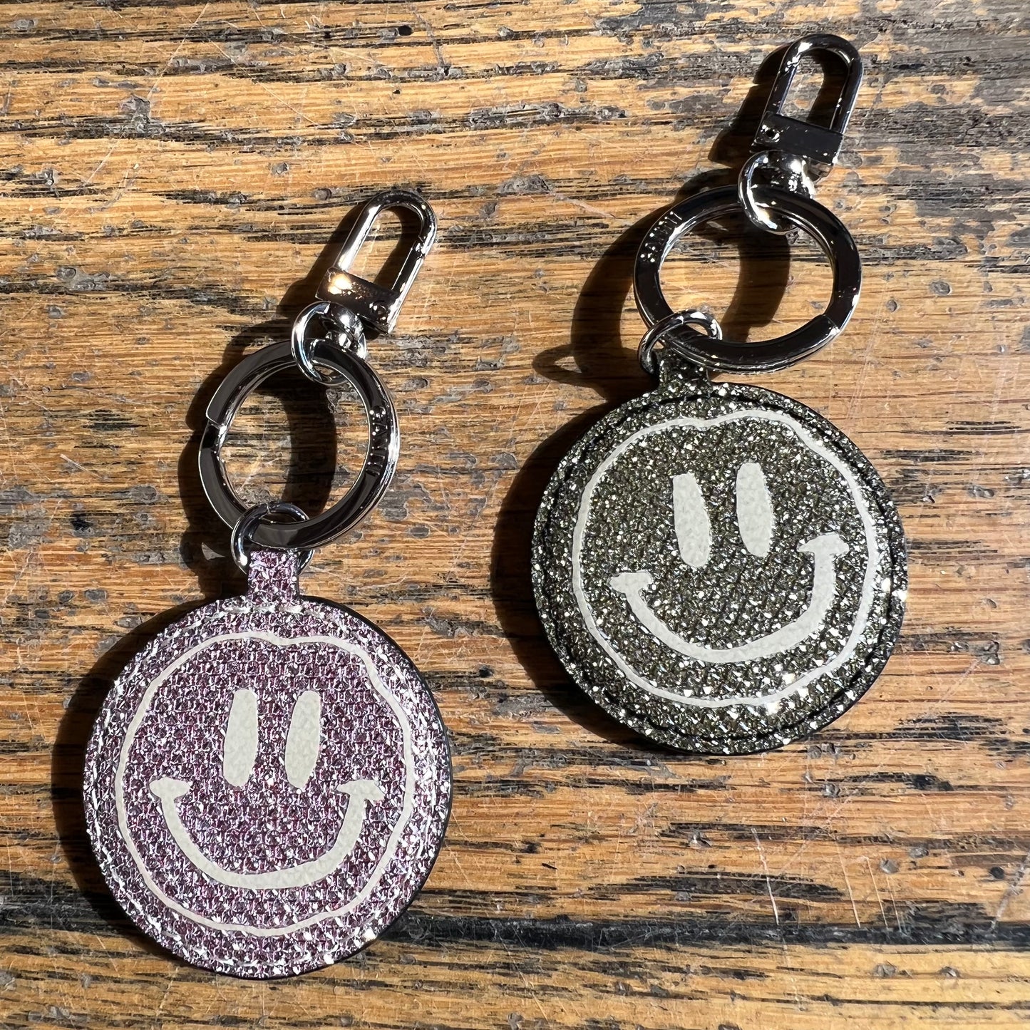 Ganni Smiley Glitter Keychain